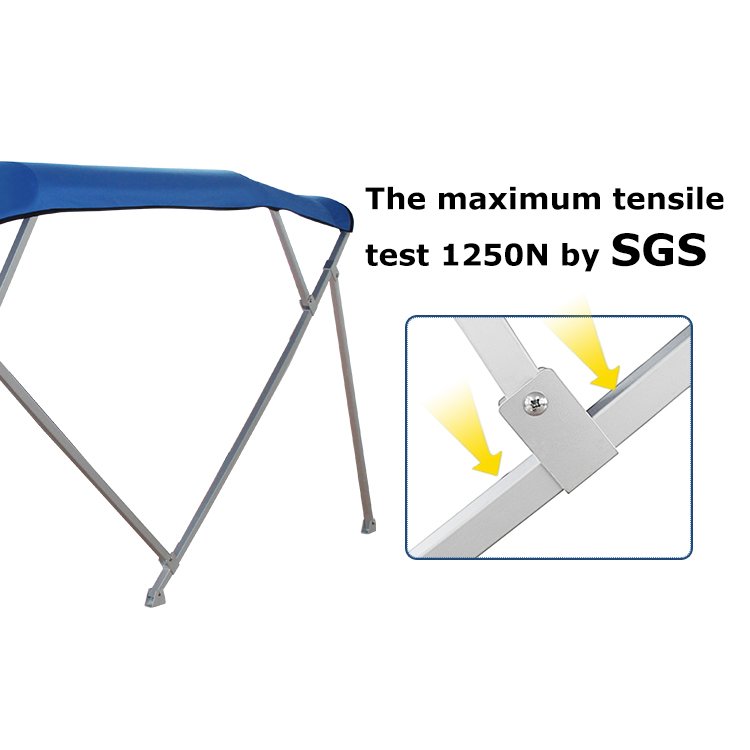 HOMFUL 4 Bow Boat Sun Canopy Boat Bimini Top Canopy With Nylon Fittings for Boat