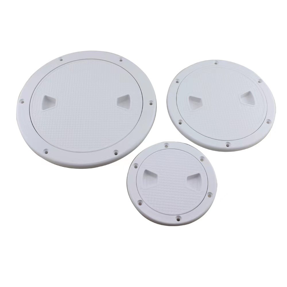 8 Inch ABS Hatch Cover Inspection Hole Plate Round Deck Plates with Anti-slip Function