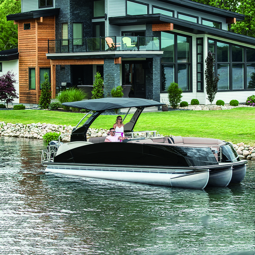 Factory Highly Customizable 27 ft Fiberglass Party Pontoon Boat Durable Quality for Fishing and Water Sports