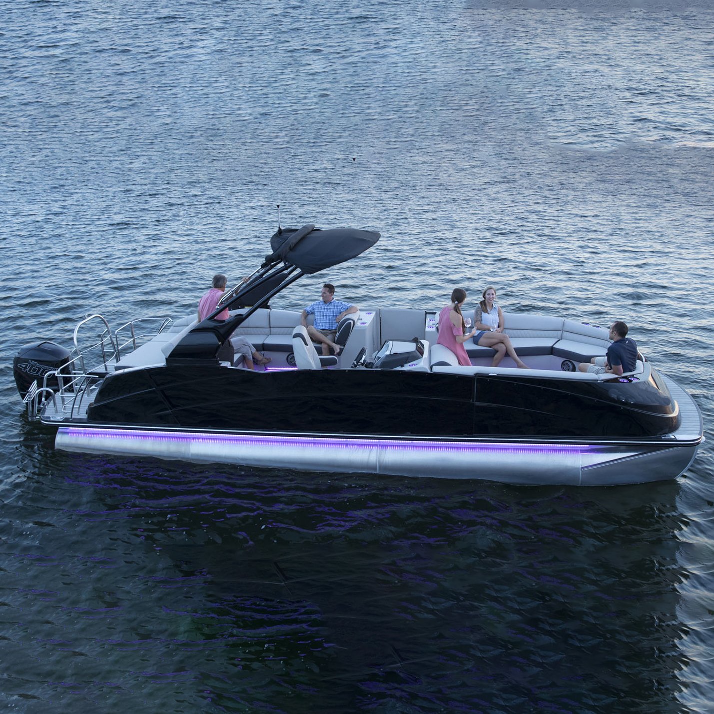 Factory Highly Customizable 27 ft Fiberglass Party Pontoon Boat Durable Quality for Fishing and Water Sports