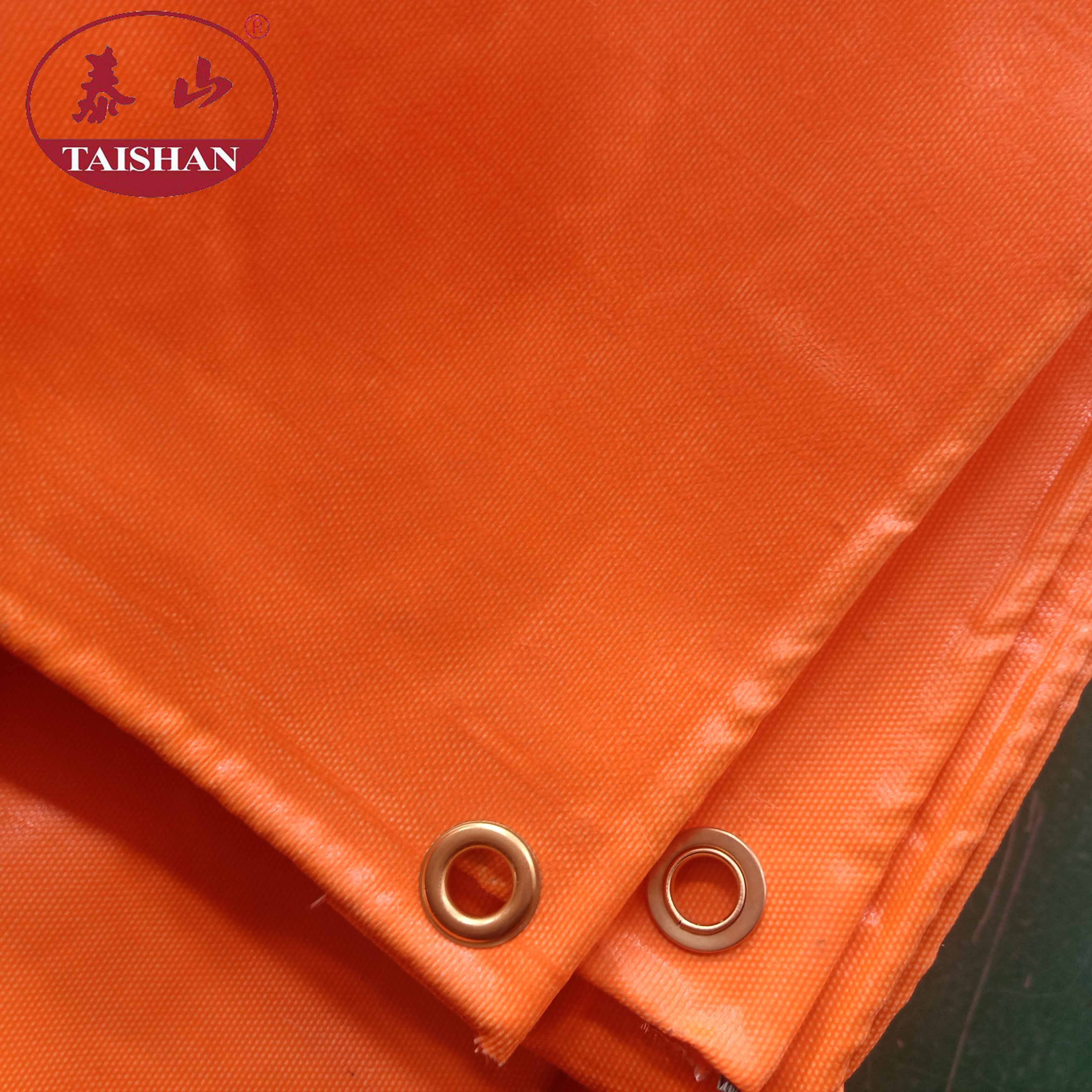 Orange Welding Blanket Fiberglass Cloth Fire Retardant PVC Tarpaulin Cover