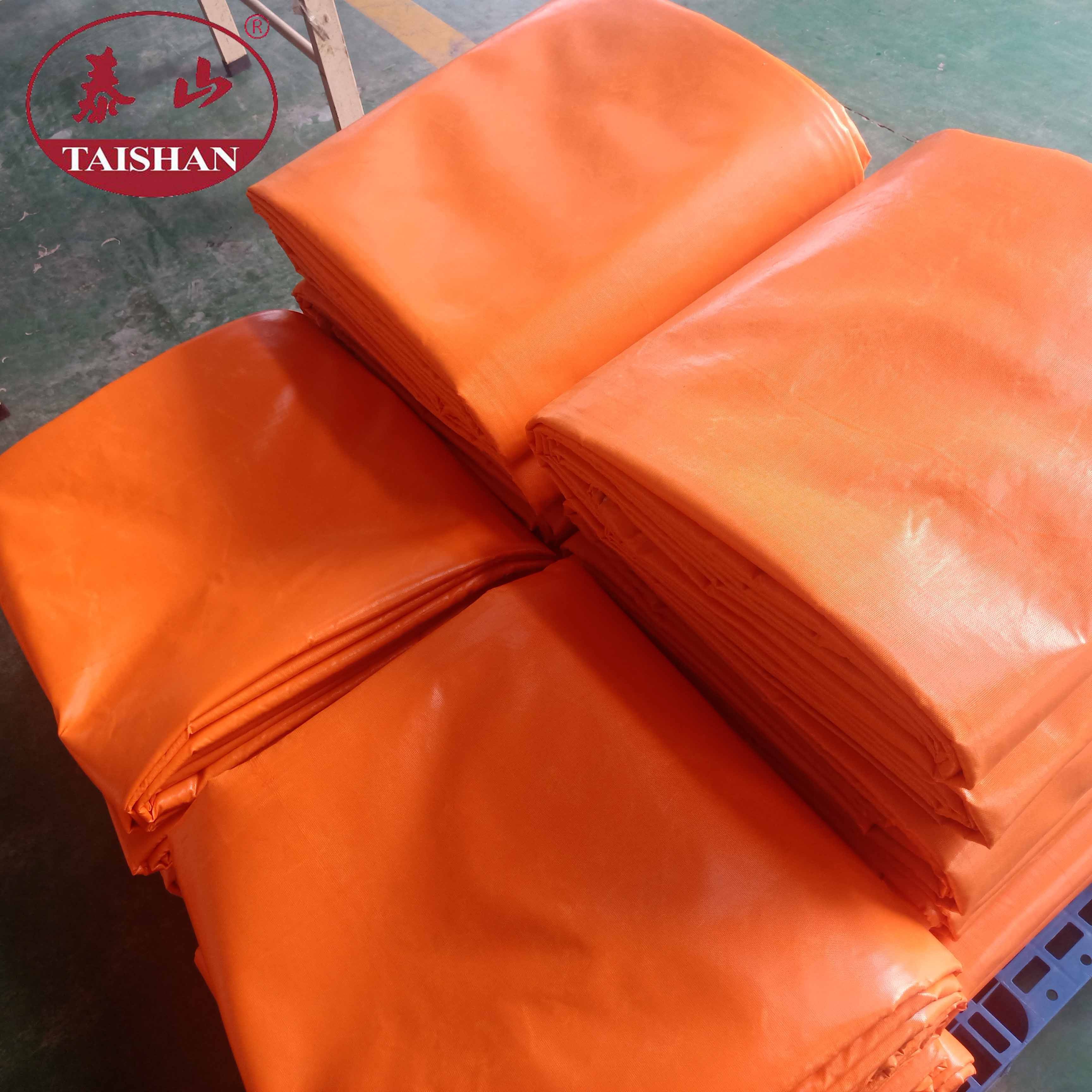 Orange Welding Blanket Fiberglass Cloth Fire Retardant PVC Tarpaulin Cover
