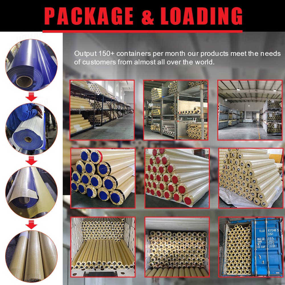 Uni-tarp PVC Coated Tarps 650g/m2 and 630g/m2 Double Side PVC Fabric Semi Matte PVC Tarpaulin