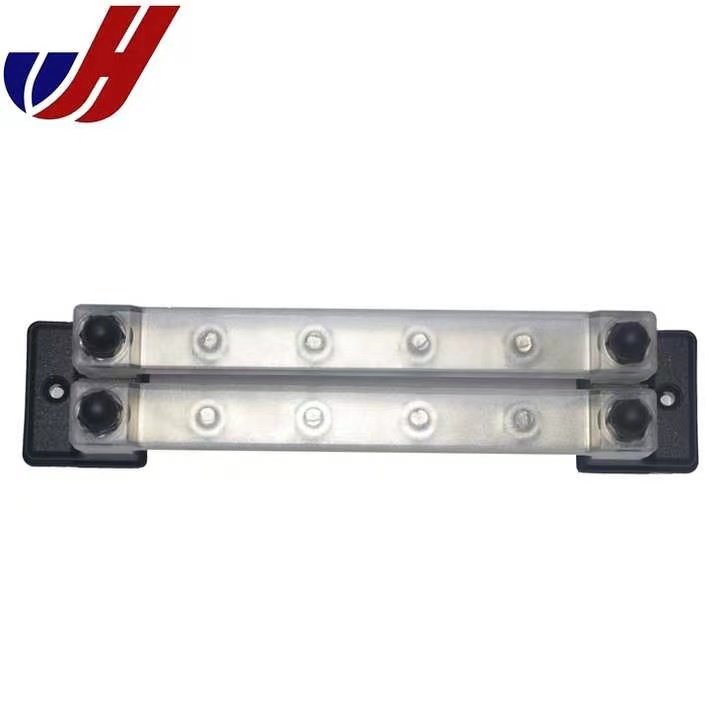 Two Row Bus Bar Terminal Block Terminal Stud Screw Terminal Positive With Cover Marine Bus Bar 12V - 48V