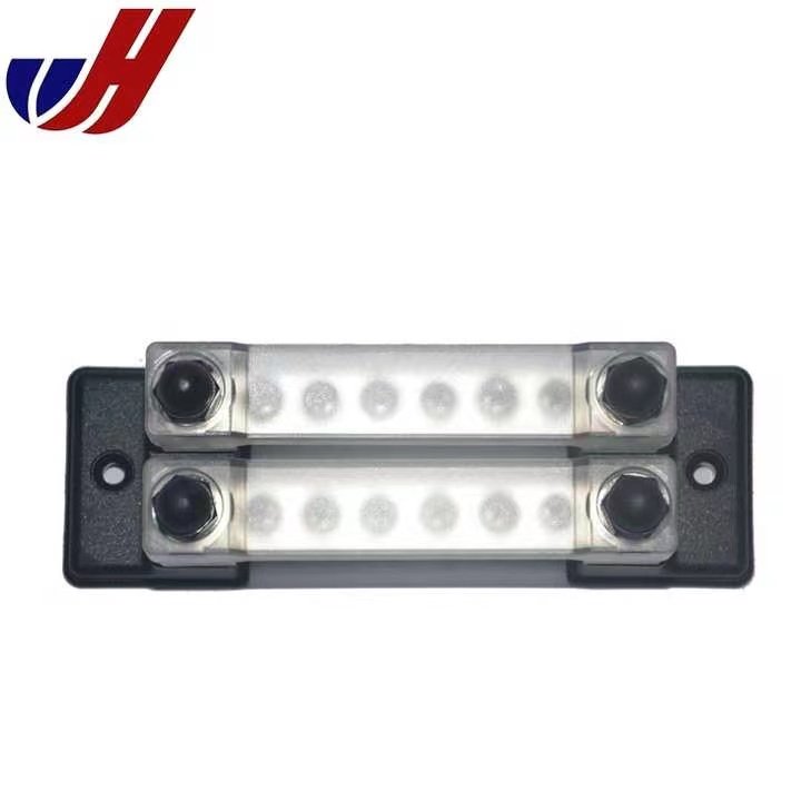 Two Row Bus Bar Terminal Block Terminal Stud Screw Terminal Positive With Cover Marine Bus Bar 12V - 48V