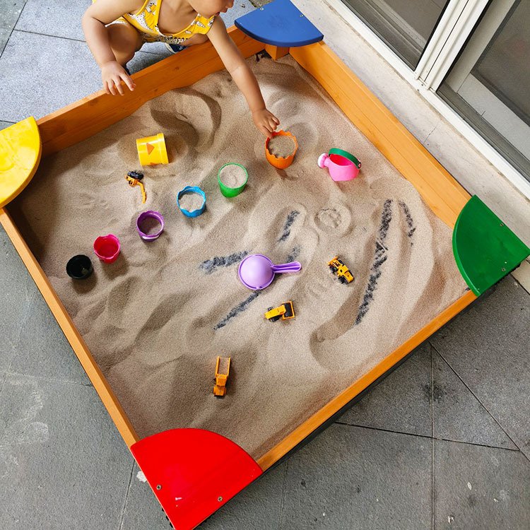 Outdoor Wooden Sandbox Backyard Boat Sandpit for Kids
