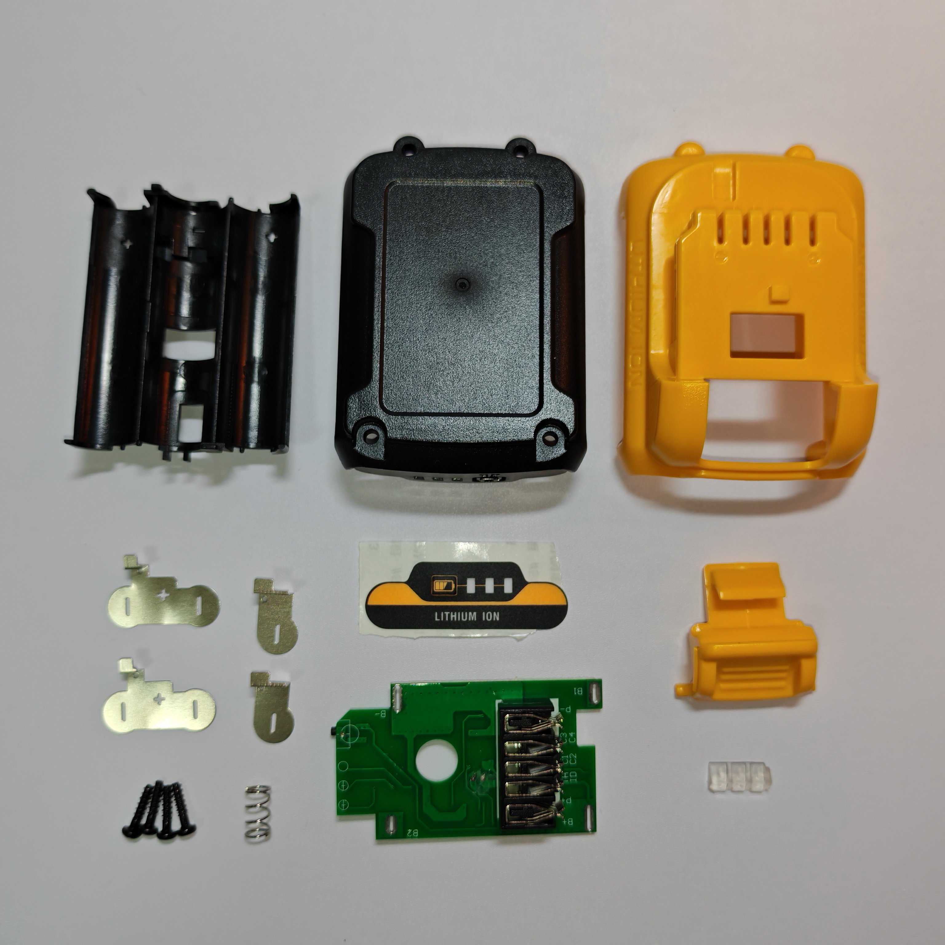 Factory Price Dewal DCB127 DCB120 12V Plastic case 3.0AH 2.5ah 2.0ah Plastic Housing 3 Cell Plastic Cover Kit Bms PCB Indicator
