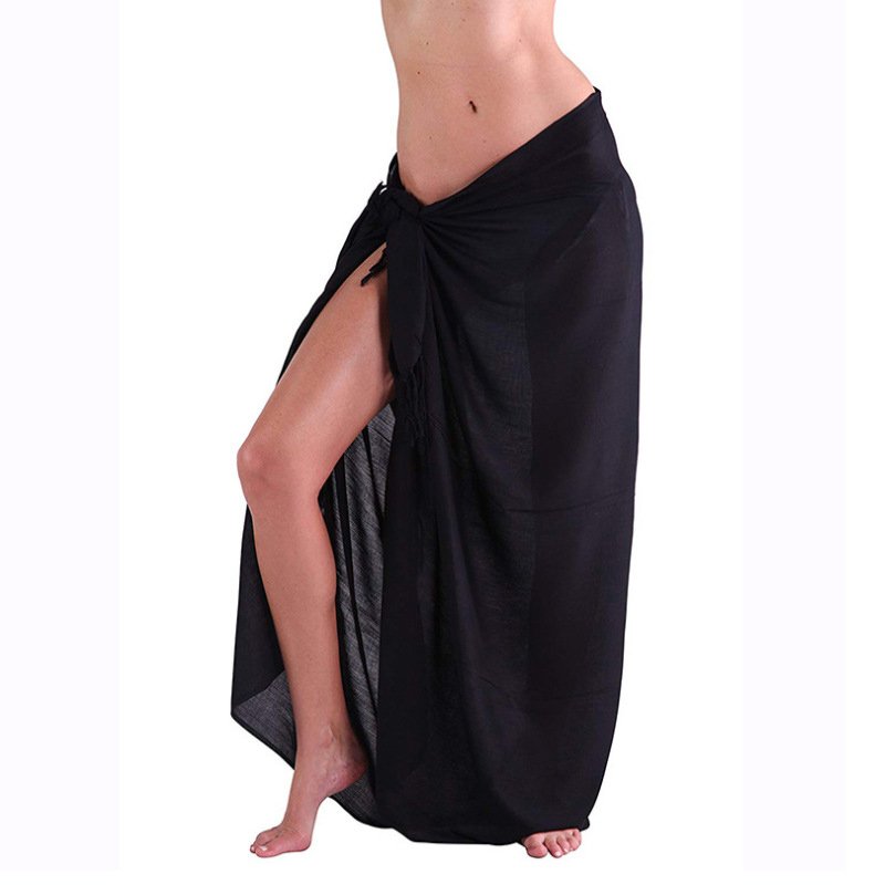 Wholesale Women Swimwear Beachwear Cover Ups Beach Swimsuit Swim Beach Batik Chiffon Sarong Wrap with Tassel