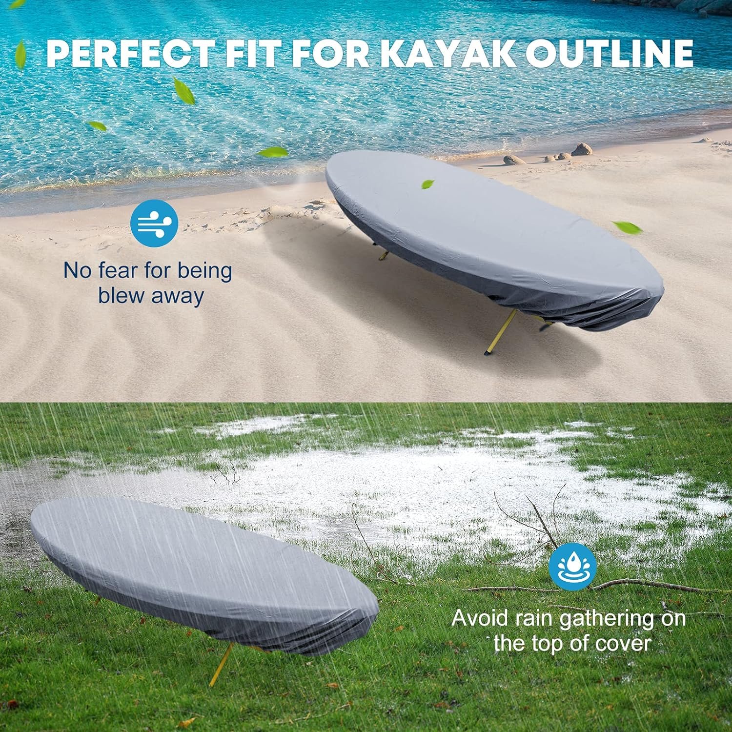 Factory Supplier Oxford Heavy Duty Boat Protector Outdoor Canvas Fabric Waterproof Kayak Boat Cover