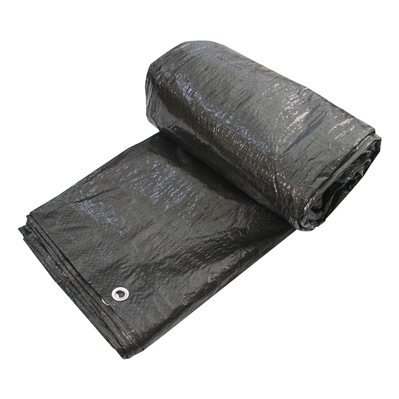 Black 100% Polyethylene Tarpaulin Poly Tarp Warehouse Covering PE Tarpaulin Fabric Sheet