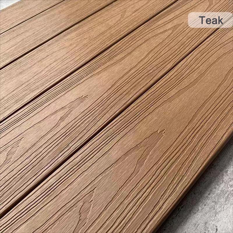 Free Sample Hollow Structure High-grade Strength Capped Wood Grain Surface Smooth Wpc Floor Exterior Composite Decking Flooring