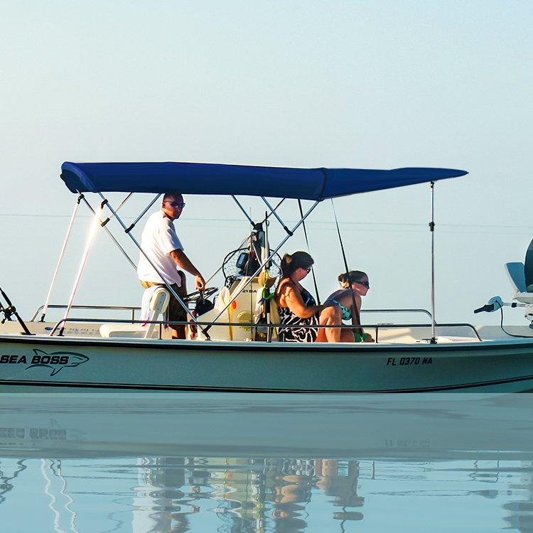 HOMFUL Aluminum Extension Bimini Top Boat Canopy Extensible Bimini Top For Boat