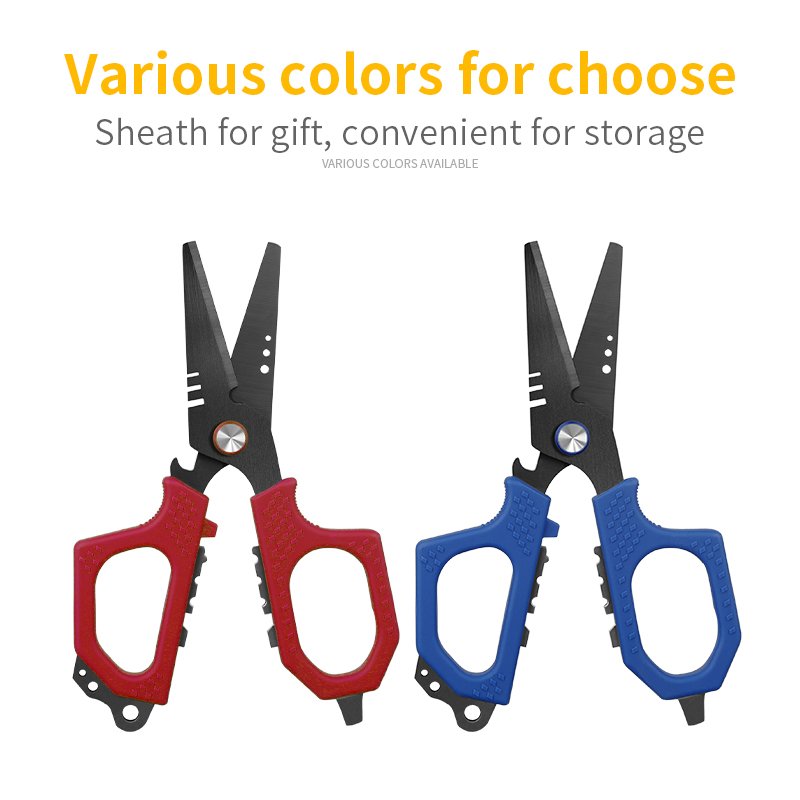 Free Sample Stainless Steel Light Weight Fishing Plier Multifunctional Fishing Hook Remover Line Cutter Scissors