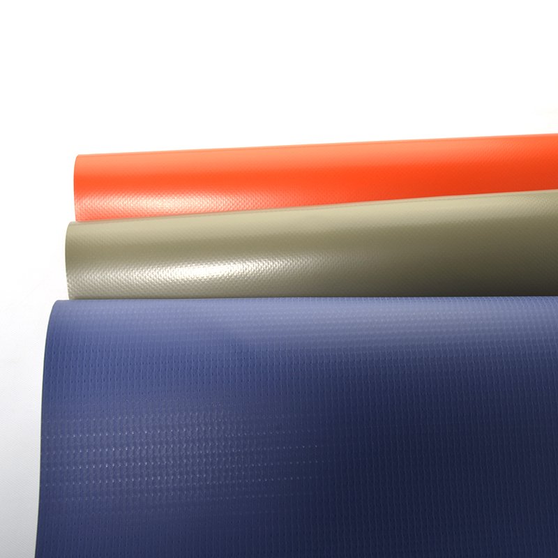 Waterproof Pvc Coated Stripe Tarpaulin Fabric Roll Material