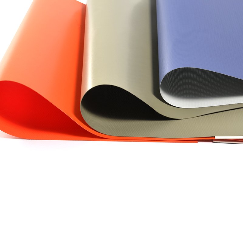 Waterproof Pvc Coated Stripe Tarpaulin Fabric Roll Material