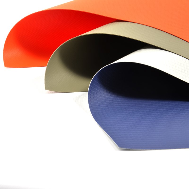 Waterproof Pvc Coated Stripe Tarpaulin Fabric Roll Material