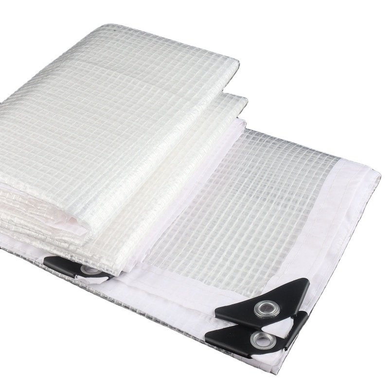 Transparent PE Tarpaulin Fabric UV Treated for Sunshade Sail Balcony Canopy Outdoor Camping Tents Cover