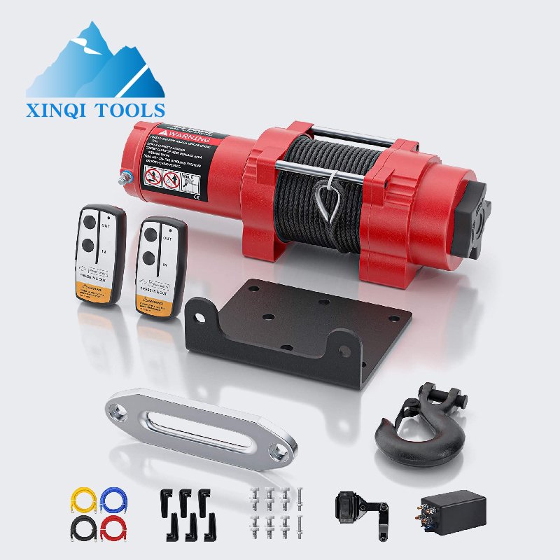 XINQI ATV Winches 4500LBS Portable Electric Winch 4x4 With lift Remote Control