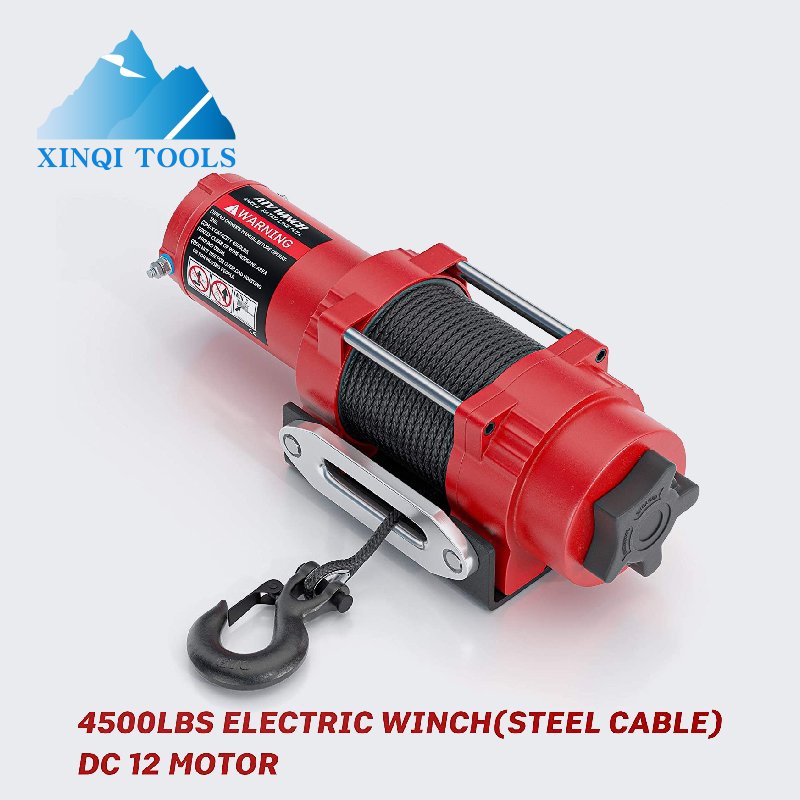 XINQI ATV Winches 4500LBS Portable Electric Winch 4x4 With lift Remote Control