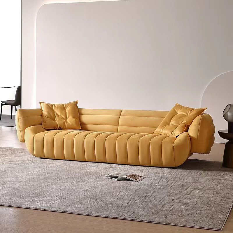 Italian Design Luxury Banana Boat Segmented Canvas Comfortable Backrest Living Room Sofa
