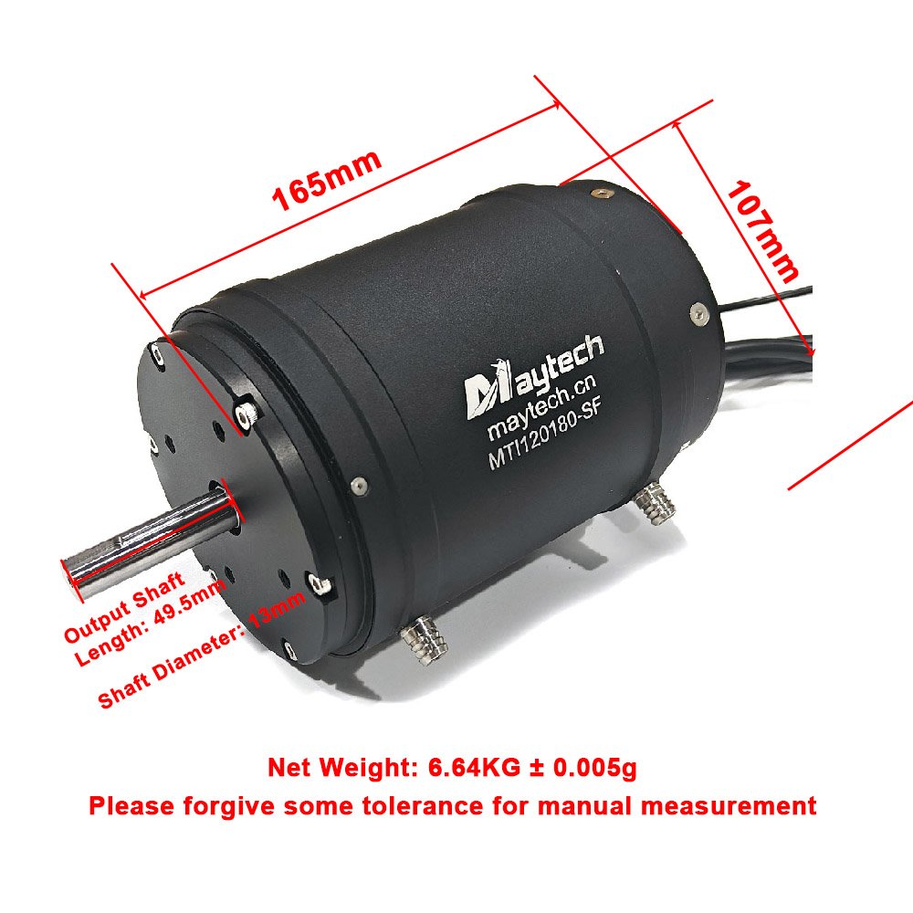 Maytech Watercooled 120180 Motor for Electric Boat Watercraft Power Engine 23KW High Torque 28.6N.m Jetski Jetsurf Motor