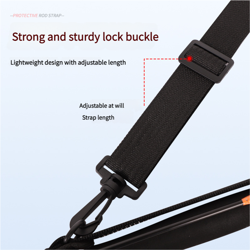 58-140cm Thickened Non-slip High Elastic Portable Magic Rod protection Cover Fishing Rod with Strap Tie Lure Rod Belt