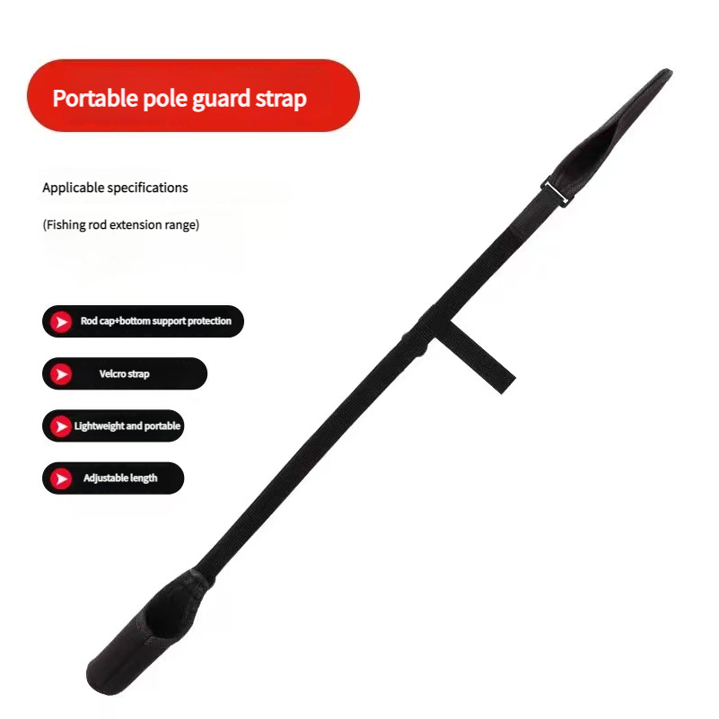 58-140cm Thickened Non-slip High Elastic Portable Magic Rod protection Cover Fishing Rod with Strap Tie Lure Rod Belt