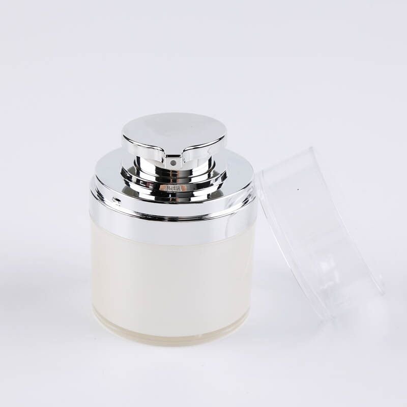Factory Direct Supply Cosmetic Colorful AS Cover Push Type Ceramic Skincare Jar PP Acrylic Plastic Jars Eye Cream