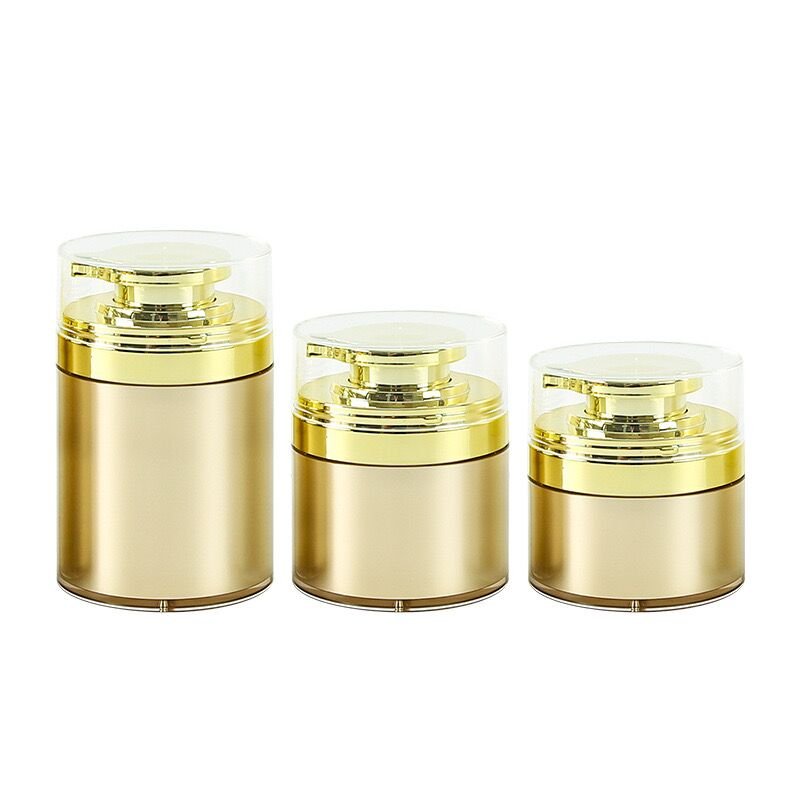 Factory Direct Supply Cosmetic Colorful AS Cover Push Type Ceramic Skincare Jar PP Acrylic Plastic Jars Eye Cream