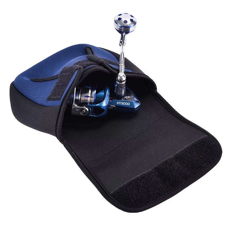Customized logo Waterproof Neoprene Fishing Reel Cover Fishing Reel Bag for Outdoor Sport Durable Portable Fishing Reel Pouch