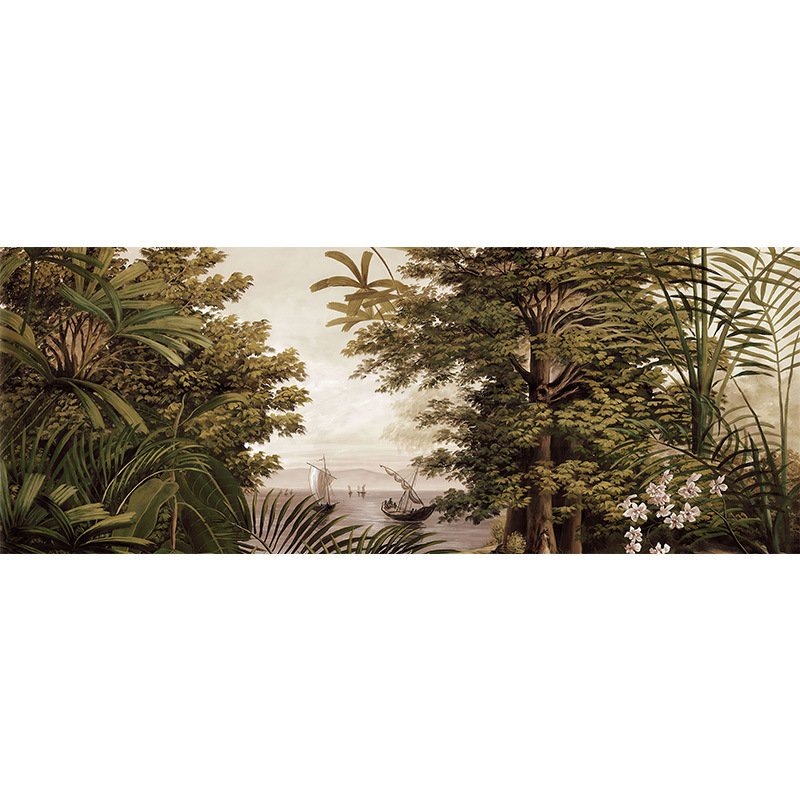 American Boat Landscape Plant Room Living Room Tv Background Wall Wallpaper Bedroom Seamless Wall Cloth