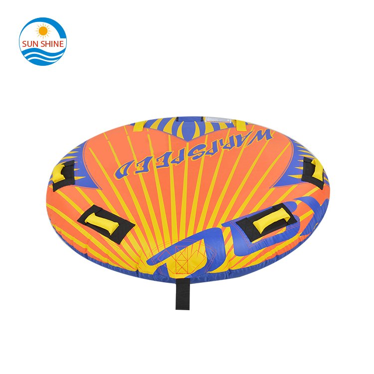 ISO9001 Verified Factory's 1-2 Riders PVC Inflatable Towable Water Ski Tube for Boating Sports Towable Water Tube
