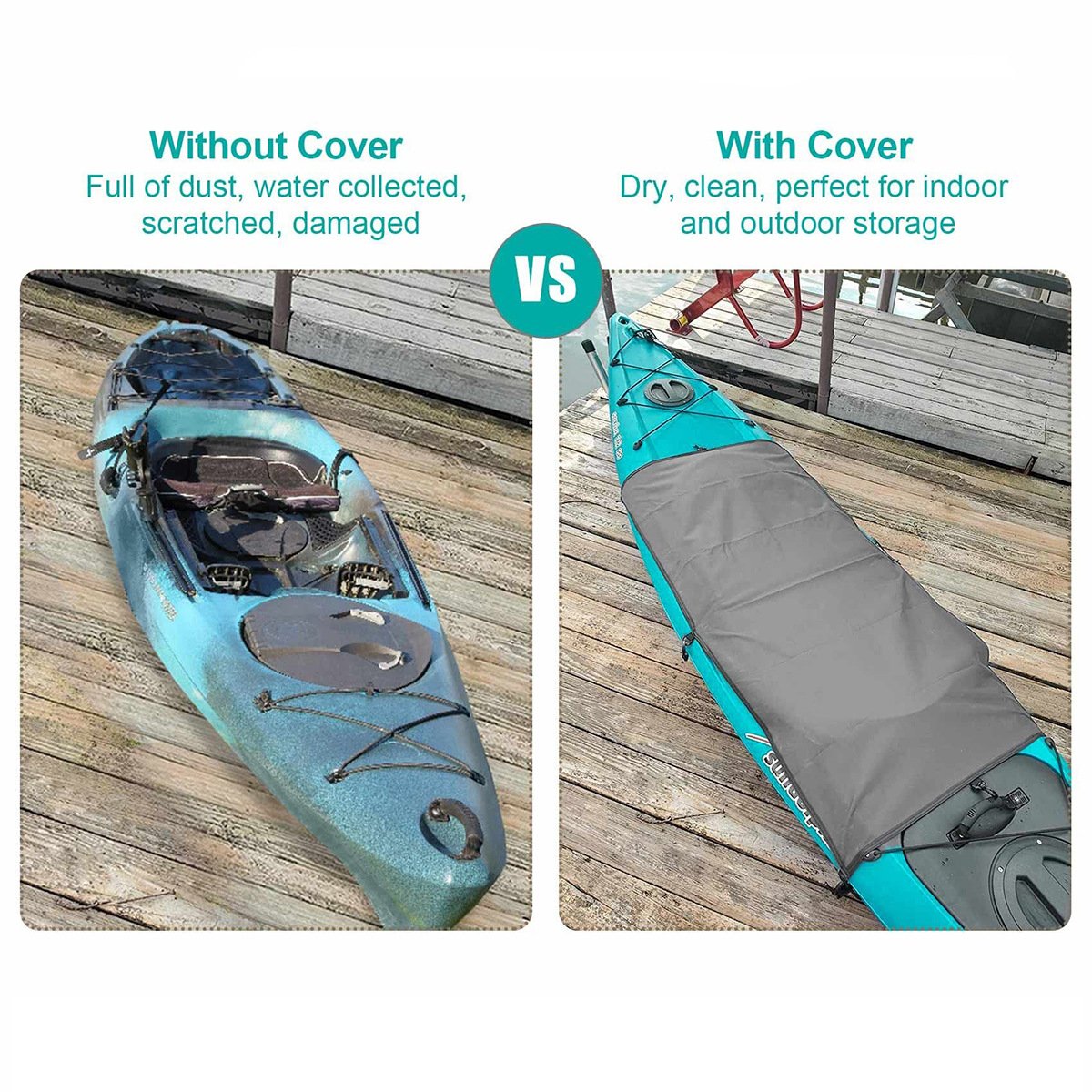 High Quality Durable Universal Boat Cover Manufacturer Custom Size All Weather Kayak Cockpit Cover