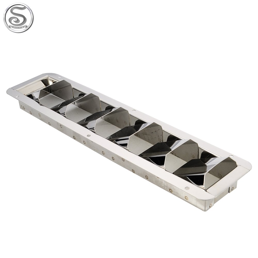 6 Slots Stainless Stainless Steel 304 Boat Marine Square Air Louver Vent Cover Grille Ventilation