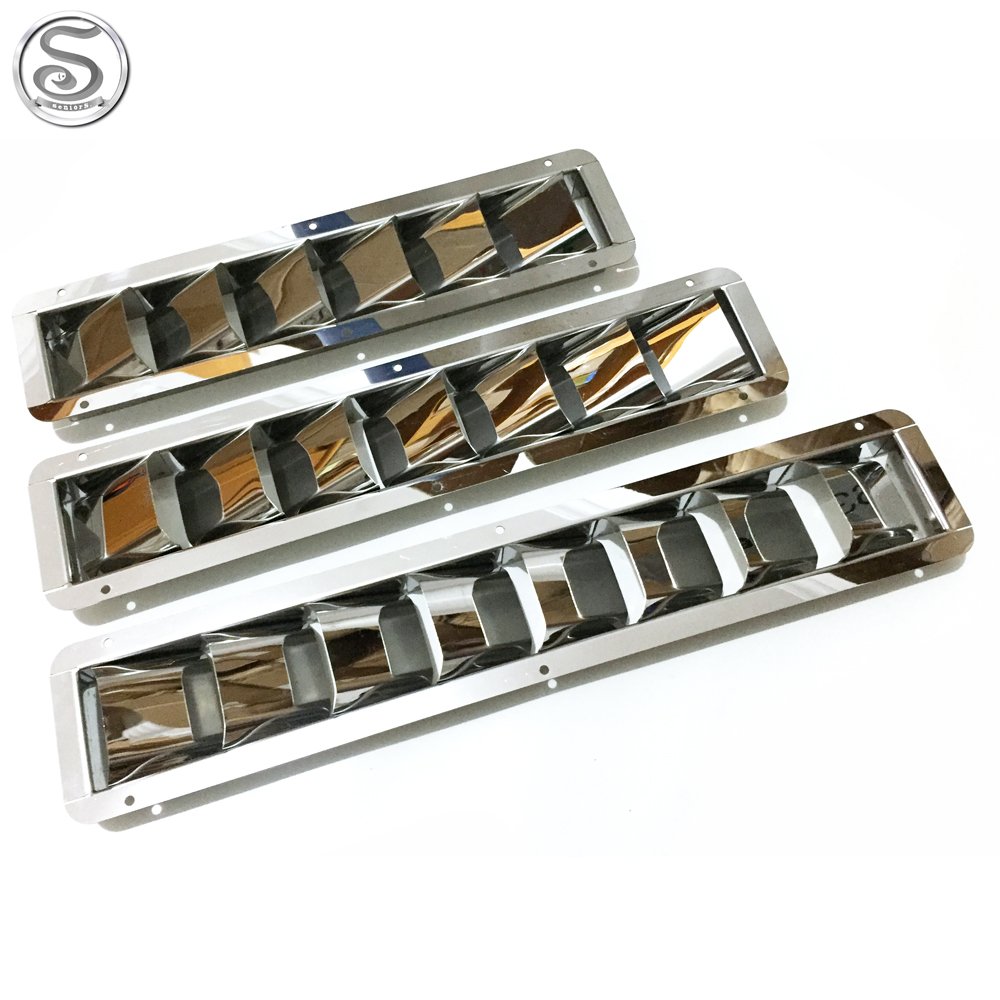 6 Slots Stainless Stainless Steel 304 Boat Marine Square Air Louver Vent Cover Grille Ventilation