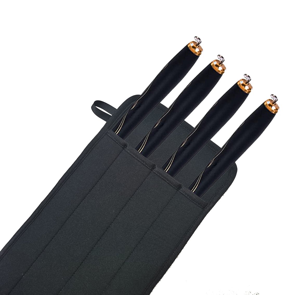 Custom Length 4 Rods Storage Pouch Holder Neoprene Fishing Rod Cover Sleeve Protective Fishing Rod Bag