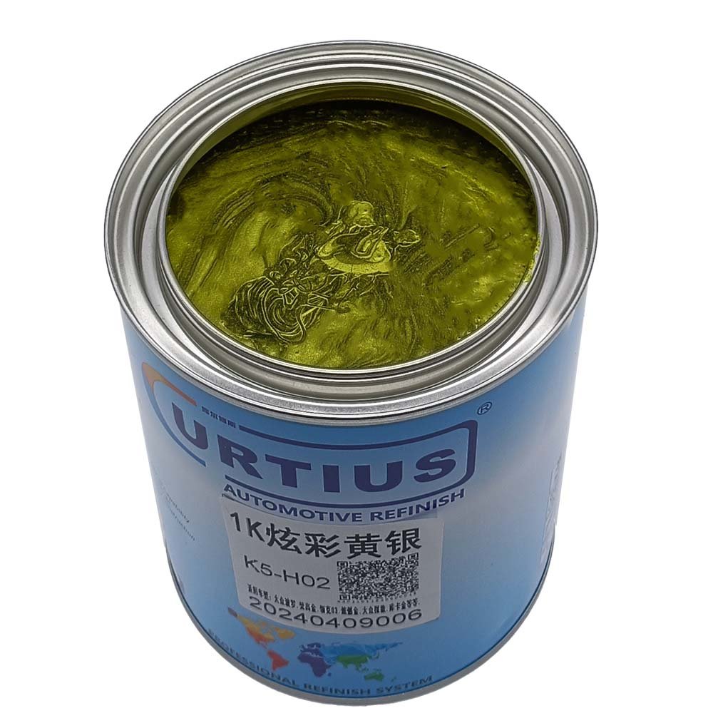 Super Bright Medium Coarse Metallic Car Paint 1k Automotive Coating Silver Colorful High Grain Feel Auto Paint