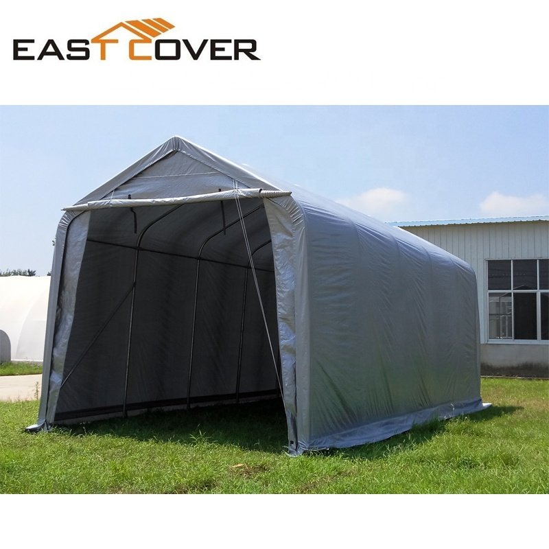 14'Wx33'Lx14'H PVC Tarp Temporary Storage Plastic Carport RV Shelter