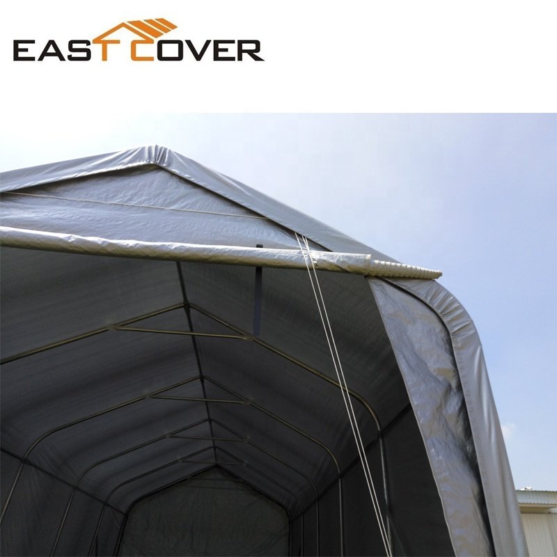 14'Wx33'Lx14'H PVC Tarp Temporary Storage Plastic Carport RV Shelter
