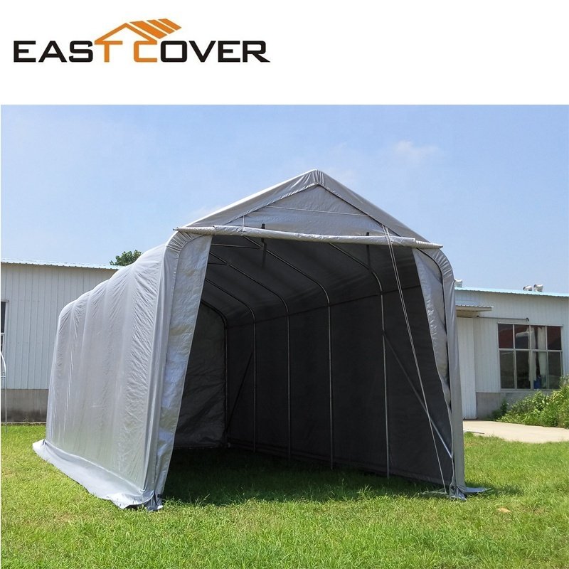 14'Wx33'Lx14'H PVC Tarp Temporary Storage Plastic Carport RV Shelter
