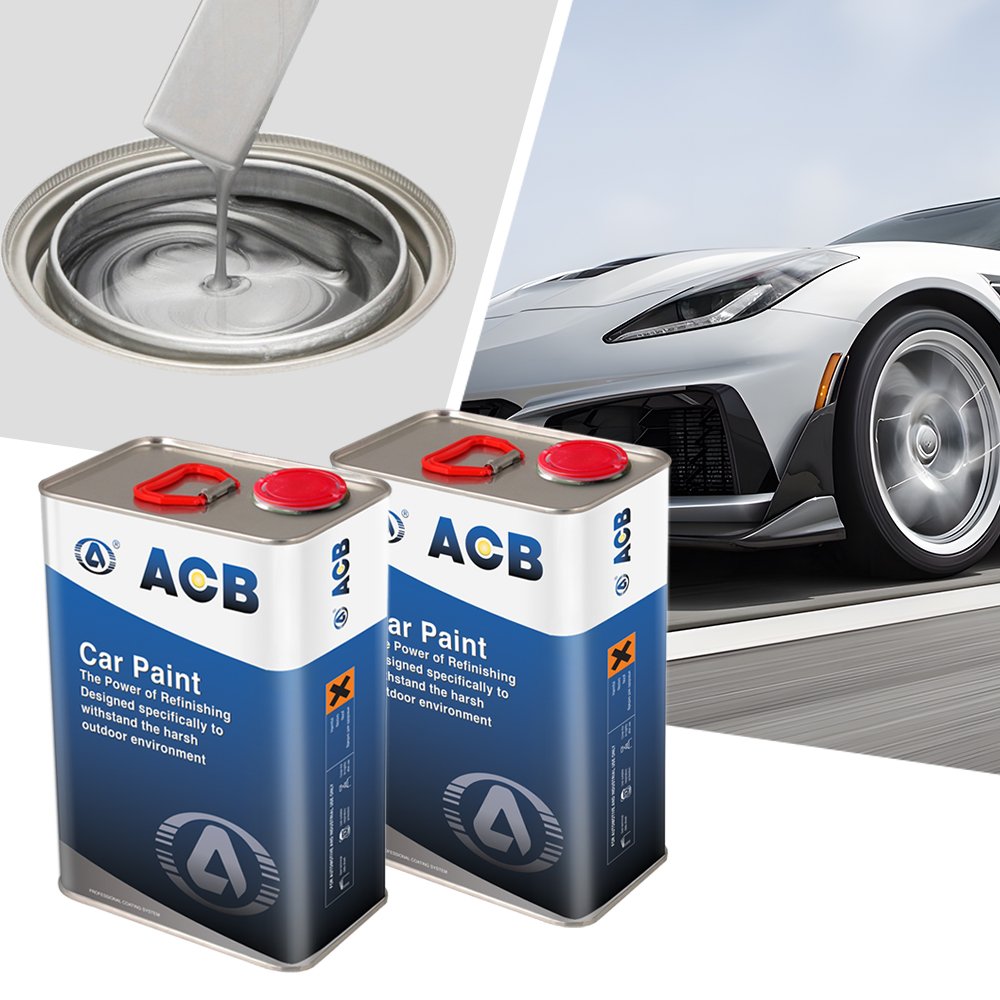 1K 2K Good Cover Color Basecoat Automotive Refinish Paint Lacquer Easy Spray Matte Silver Gray Black Metallic Car Paint