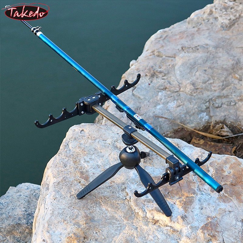TAKEDO XQ02 Wholesale New Arrivals Ice Fishing Rod Holder Raft Fishing Rod Support Tripod Multifunctional Winter Fishing Gears