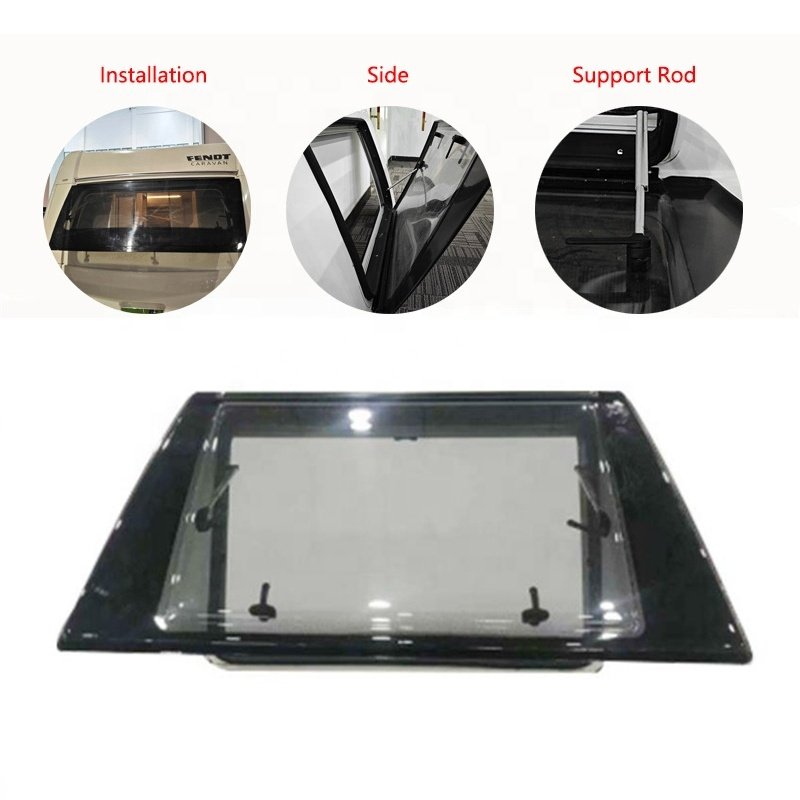 Car Roof Window Sunroof Double Acrylic Forehead Window Push-out Trailer Curved Front Motorhome Rv Skylight