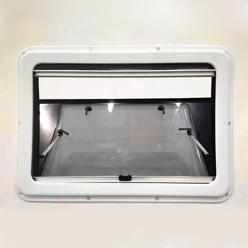 Car Roof Window Sunroof Double Acrylic Forehead Window Push-out Trailer Curved Front Motorhome Rv Skylight