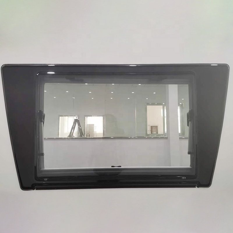 Car Roof Window Sunroof Double Acrylic Forehead Window Push-out Trailer Curved Front Motorhome Rv Skylight