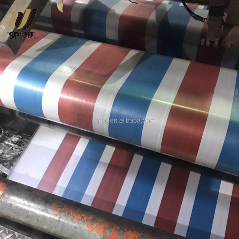 SP Tarp Ground Waterproof Camping Tent Boat Car Cover Stripe PE PP Woven Fabric Rolls Tarpaulin