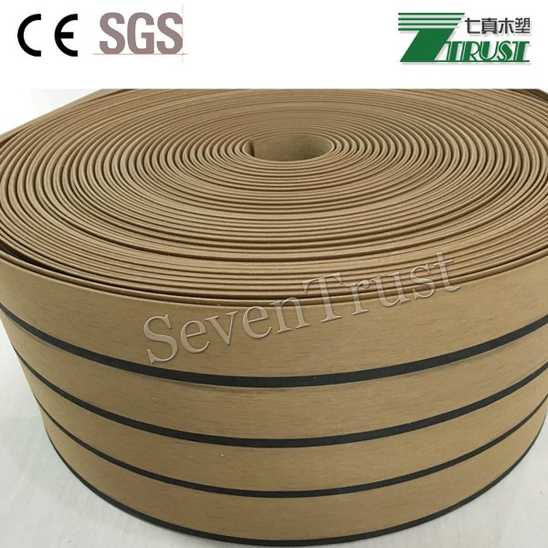 Anti-UV Outdoor Synthetic Teak Decking for Yacht Covering