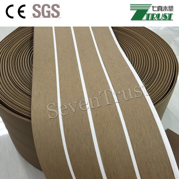 Anti-UV Outdoor Synthetic Teak Decking for Yacht Covering