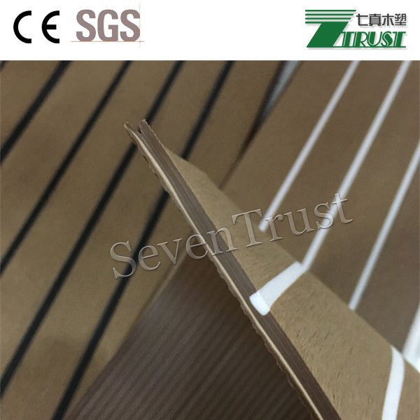 Anti-UV Outdoor Synthetic Teak Decking for Yacht Covering
