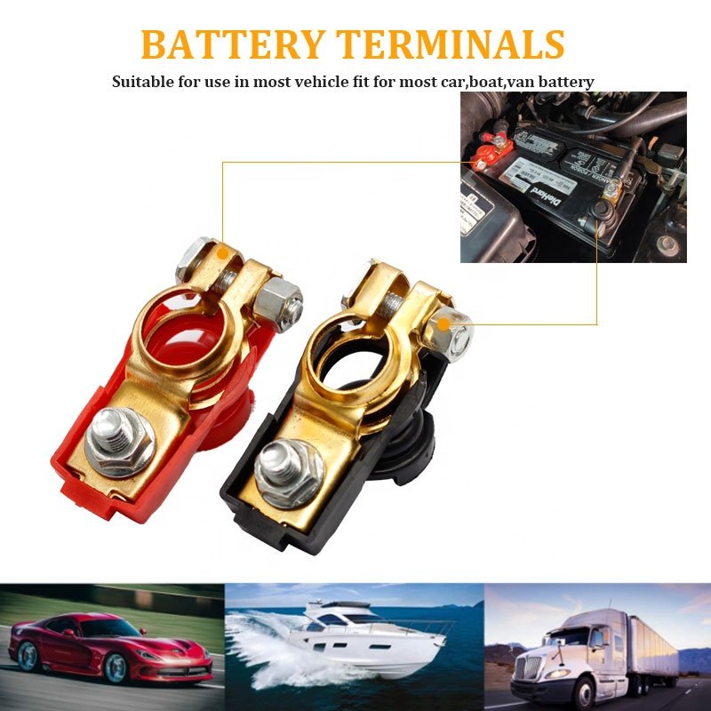 Car 12V Battery Terminal Connectors Clamp Iron Brass Quick Release Battery Terminal